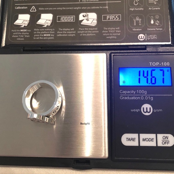 New Authentic GUCCI GHOST GG Sterling Silver Ring - Picture 6 of 11